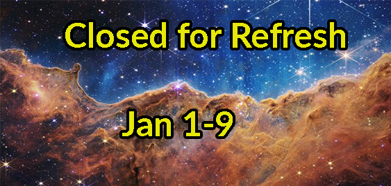 Closed For Winter Refresh Jan 1-9