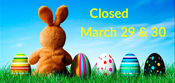 Closed March 29-30
