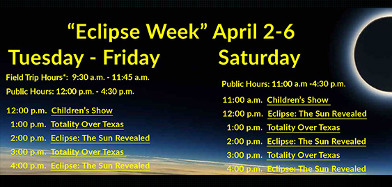 Eclipse Week Events April 2-6