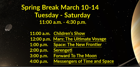 Spring Break Hours March 10-14
